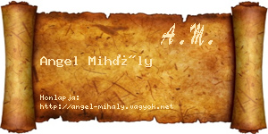 Angel Mihály névjegykártya