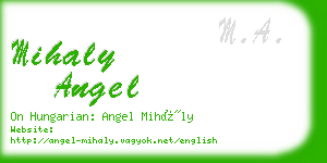 mihaly angel business card